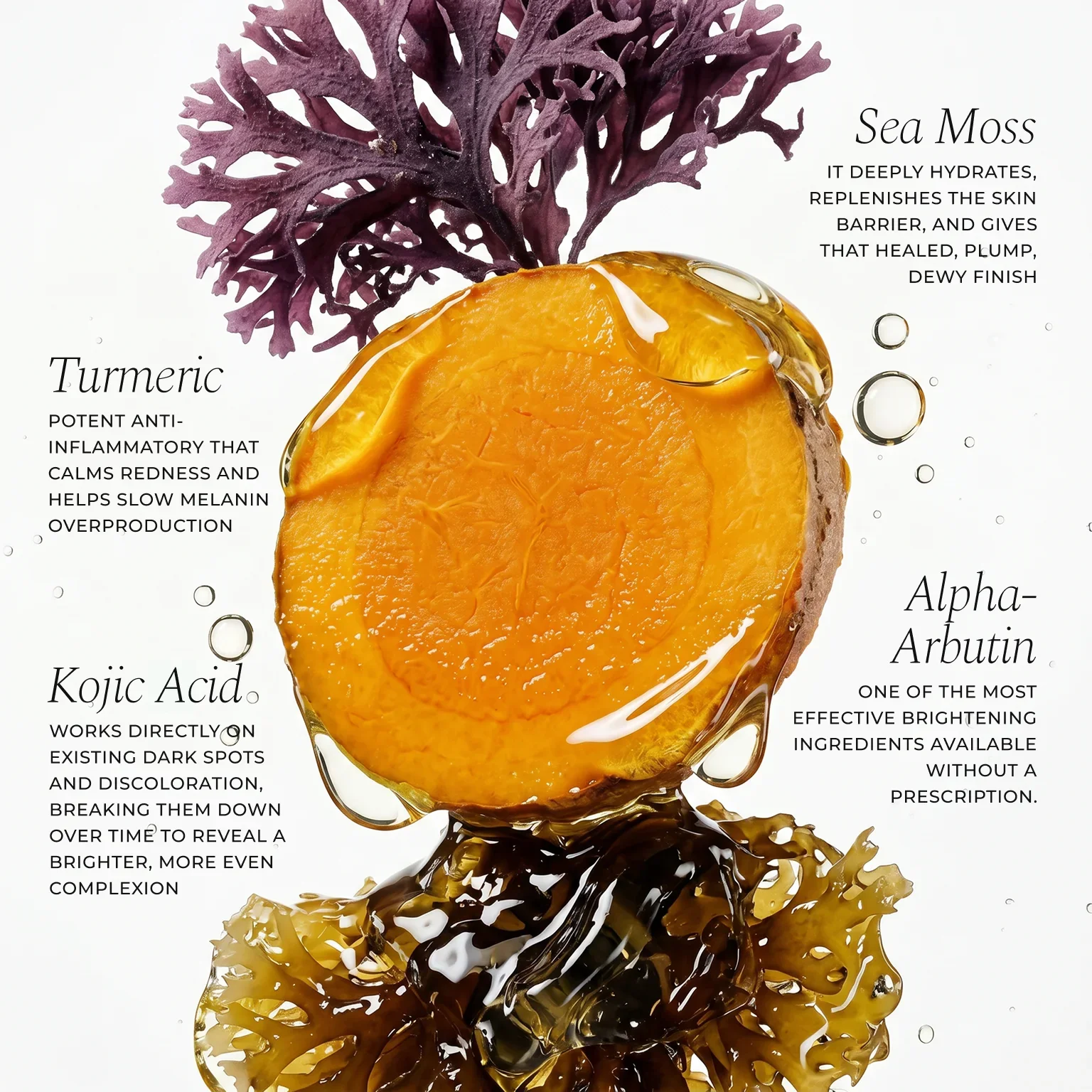 Sea Moss Wrapping Mask with Turmeric & Kojic Acid - Image 4