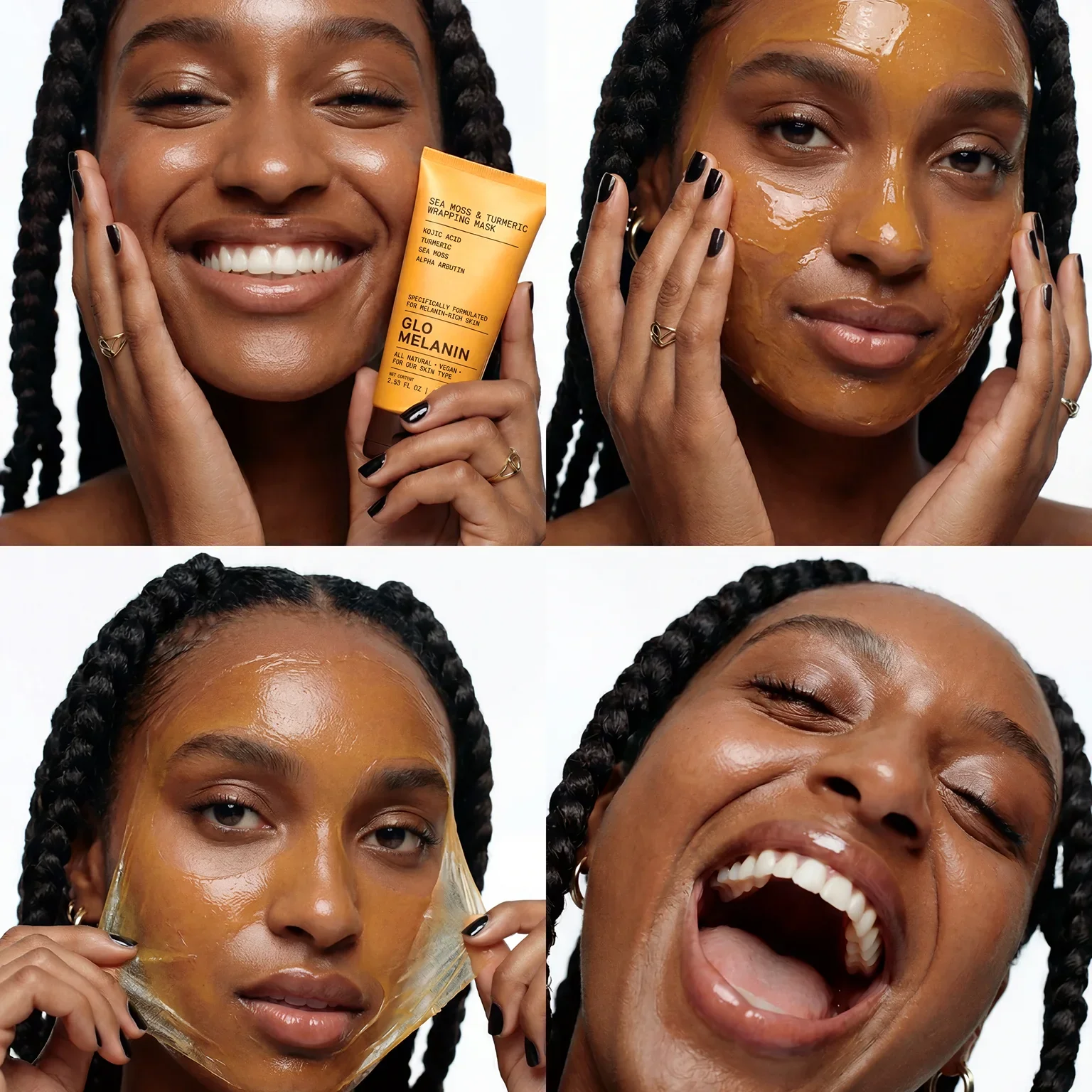 Sea Moss Wrapping Mask with Turmeric & Kojic Acid - Image 5