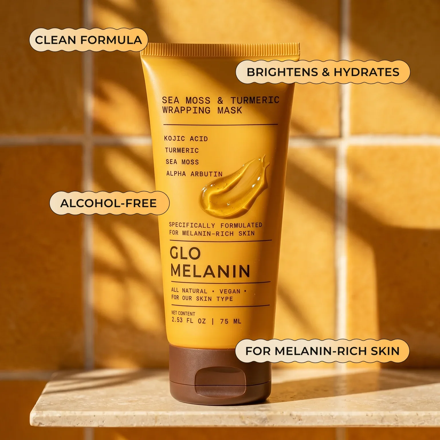 Sea Moss Wrapping Mask with Turmeric & Kojic Acid - Image 7