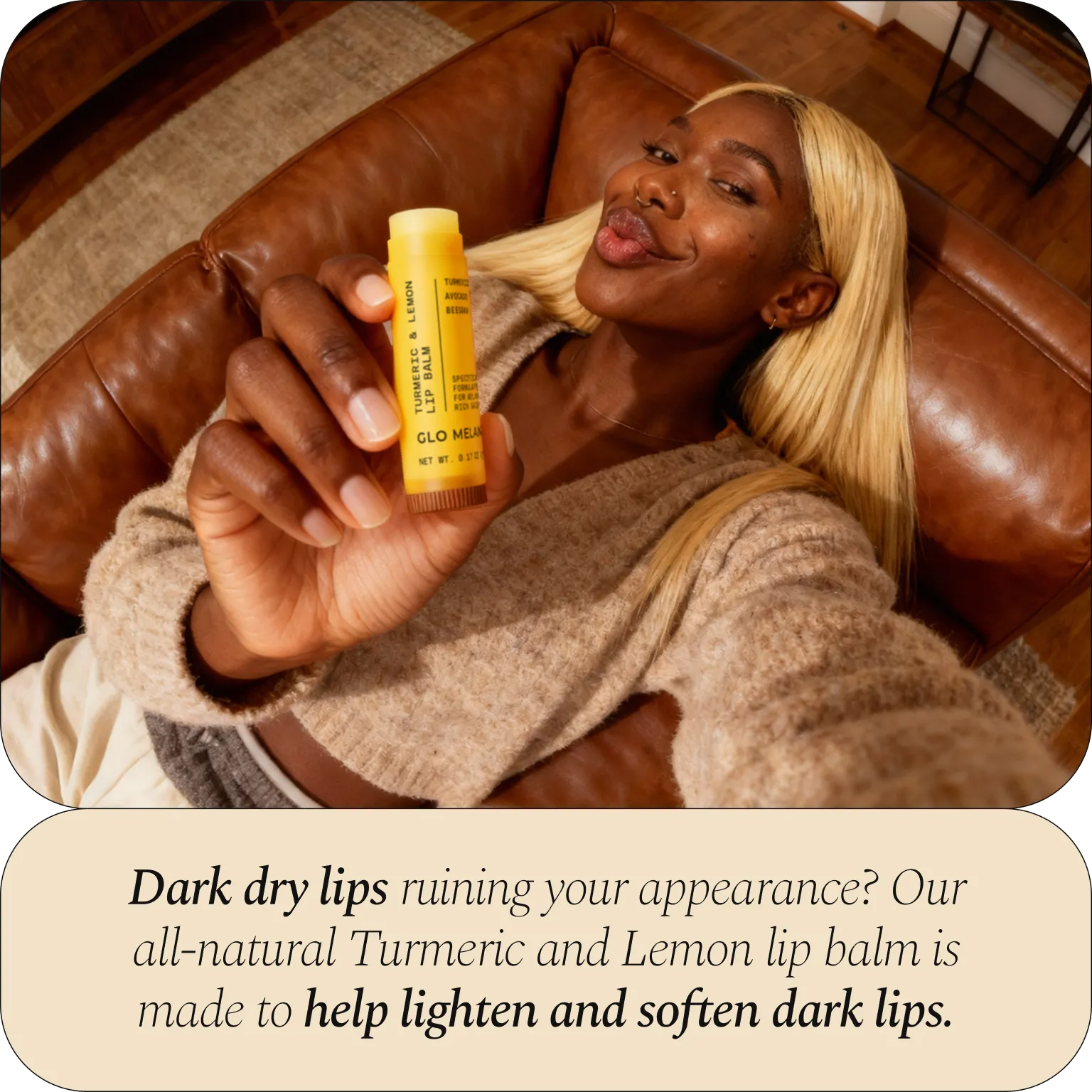 Turmeric and Lemon Lip Balm (for Dark Lips) - Image 6