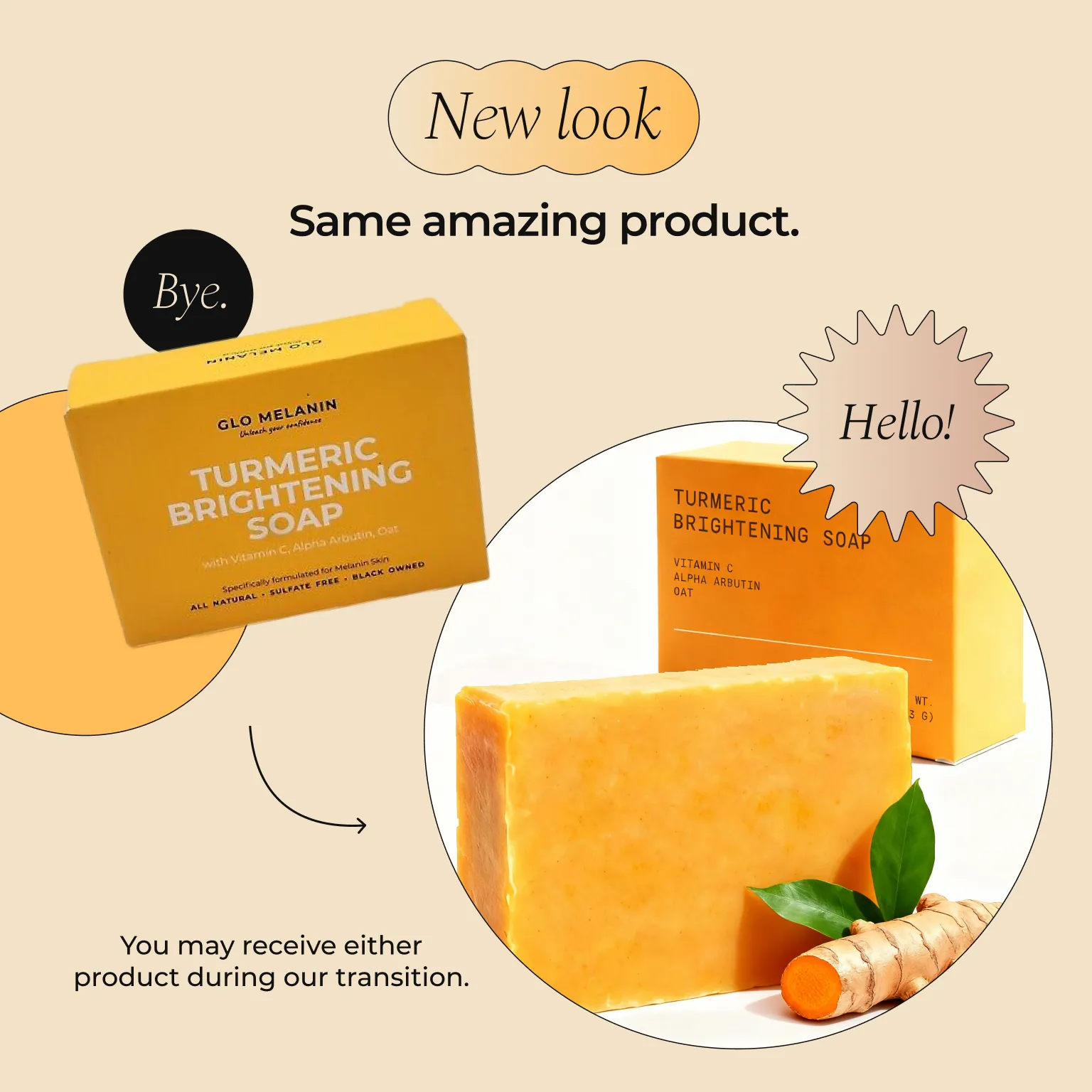 Turmeric Brightening Soap (with Vitamin C, Alpha Arbutin, Oat) - Image 9